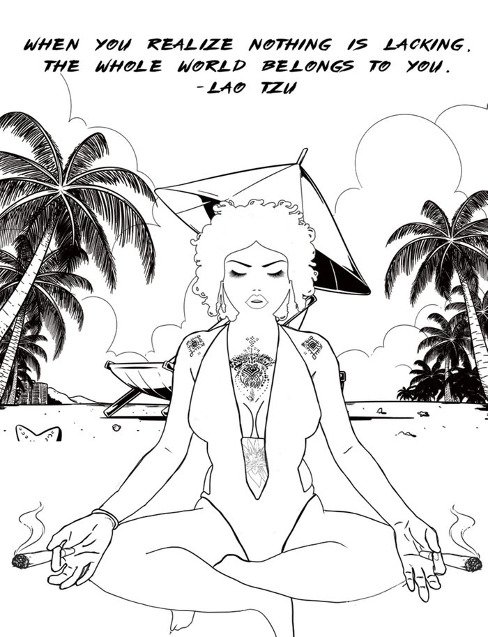 Weed and Zen Vol. 1: An Adult Coloring Book — interior page