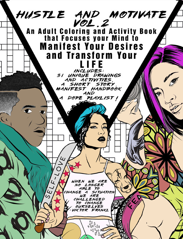Hustle and Motivate Adult Coloring Book Vol. 2
